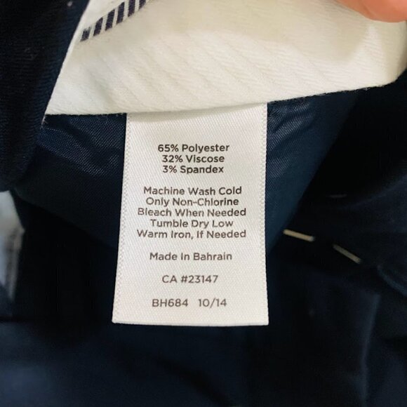 Talbots Trouser Business Pant Navy Blue Stretch Suit Business Neutral Classic - Picture 5 of 6